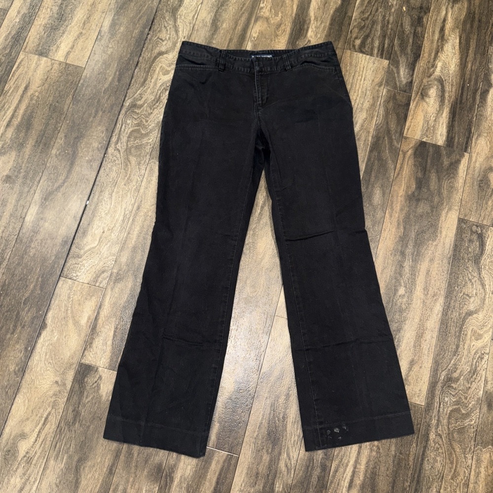 Ralph Lauren Women's‎ Black Chino Straight Fit Pants Hook & Eye Size 12